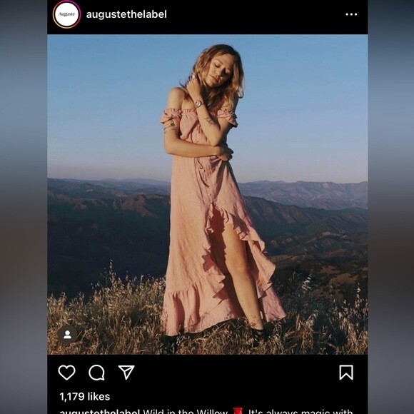 Auguste the Label Willow Day Dress High Low in Blush color Sz XS - Picture 2 of 14